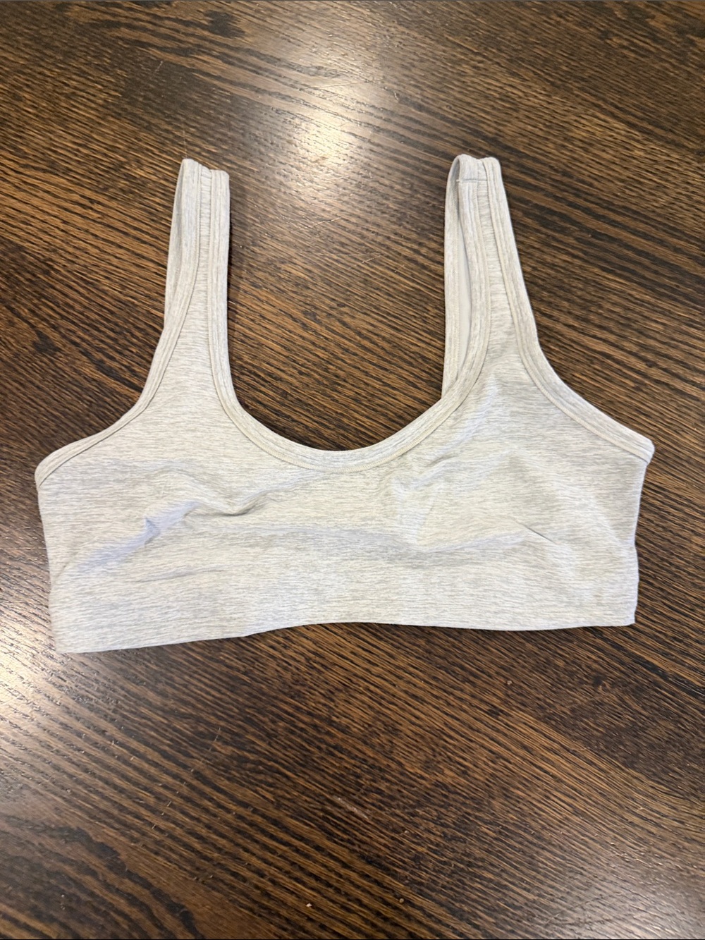 ALO Yoga Light Heather Gray Seamless Scoop Bralette